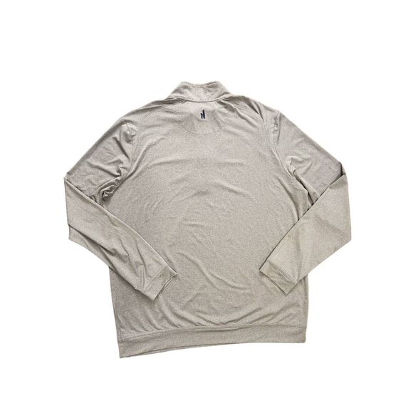Johnnie-o Men's Large 1/4 zip lightweight Gray polyester performance Logo - Picture 8 of 9